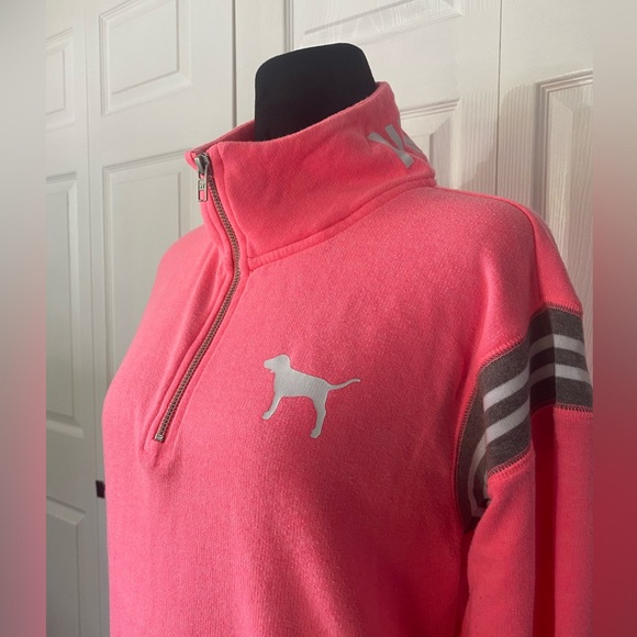 Victoria’s Secret Limited Edition Pink Half Zip Sweatshirt - Picture 5 of 8